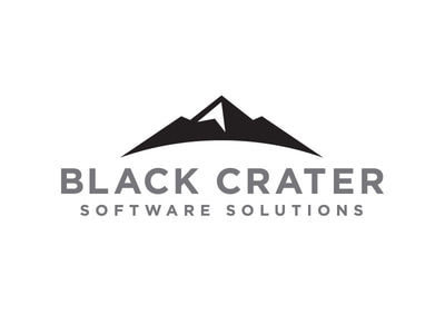 Black Crater logo design