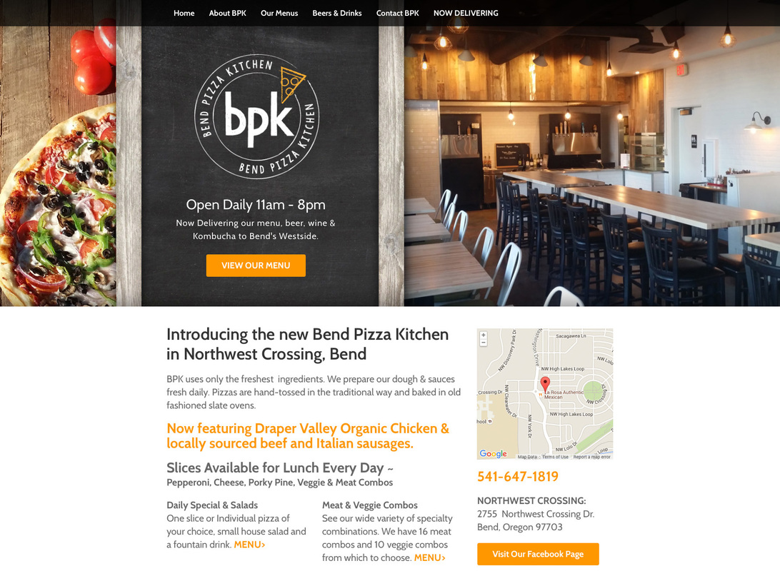 Bend Pizza Kitchen Website Design