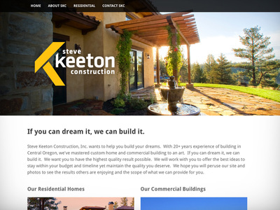 Keeton Construction Website Design