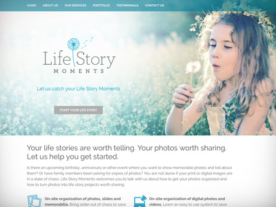 Life Story Moments Website Design