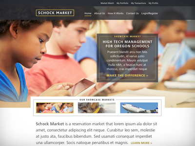 Schock Market Website Design