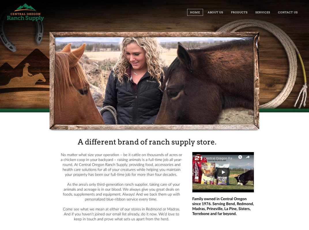 Central Oregon Ranch Supply website design