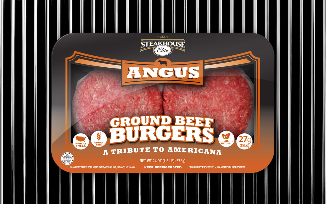 Steakhouse Elite Angus Burgers Label