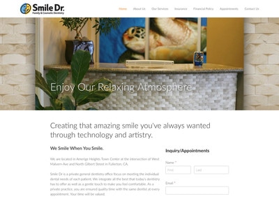 Smile Dr Website Design