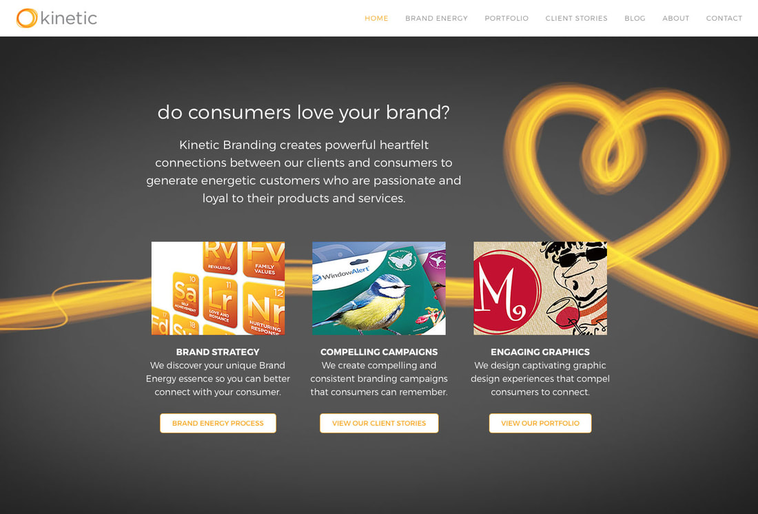 Kinetic Branding home page banner